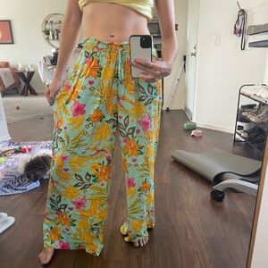 Floral Tropical Print Pants